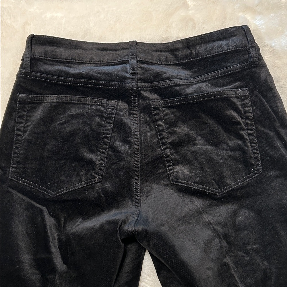 Black Velvet Pants Loft curvy fit - Picture 3 of 3